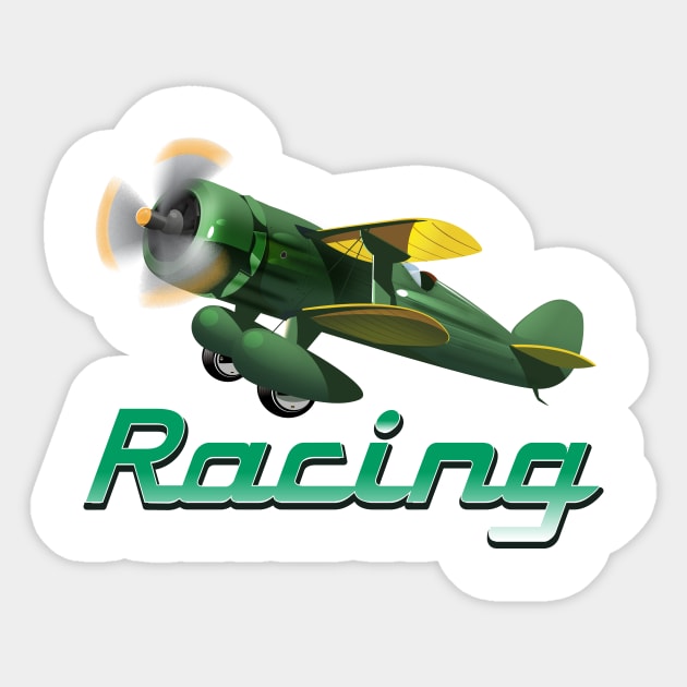 Racing Plane Sticker by nickemporium1